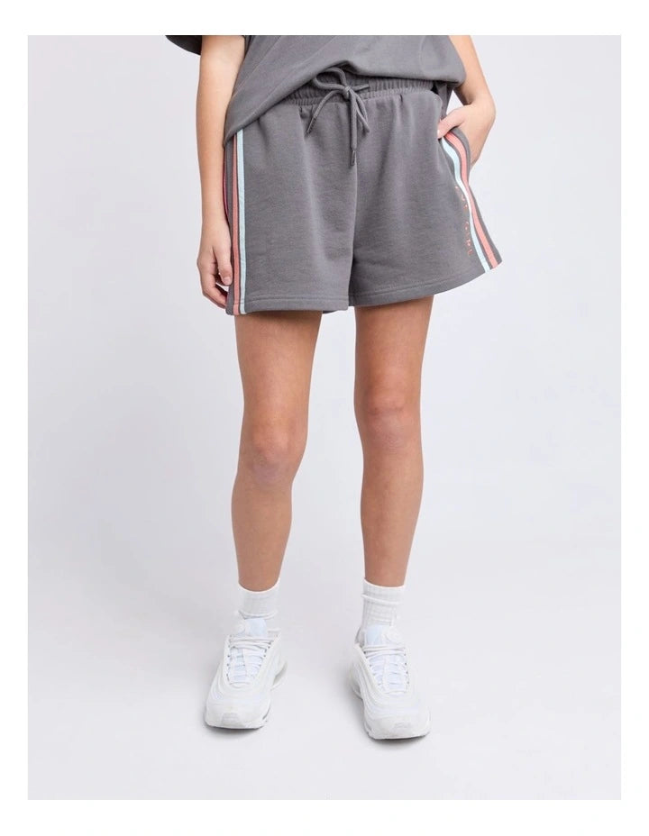 Eve Girl Retro Fleece Short - Charcoal - Teens (view 2)