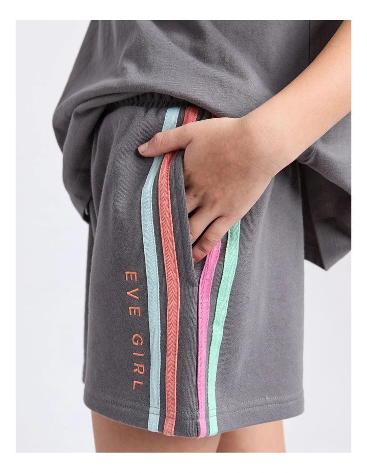 Eve Girl Retro Fleece Short - Charcoal - Teens
