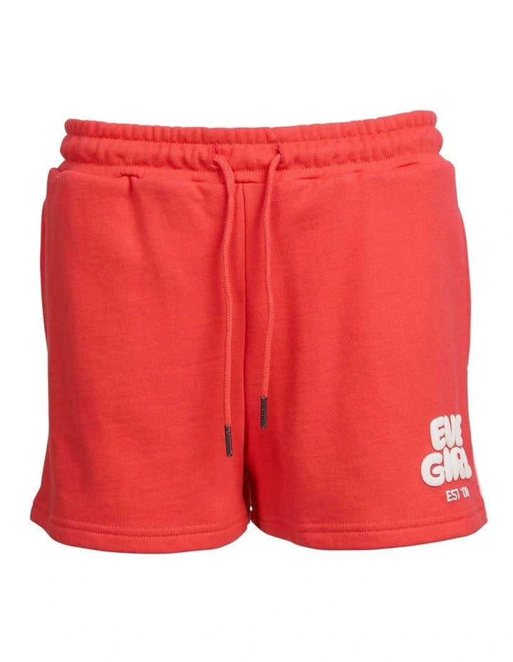 Eve Girl Sports Club Fleece Short - Red - Teen (view 5)