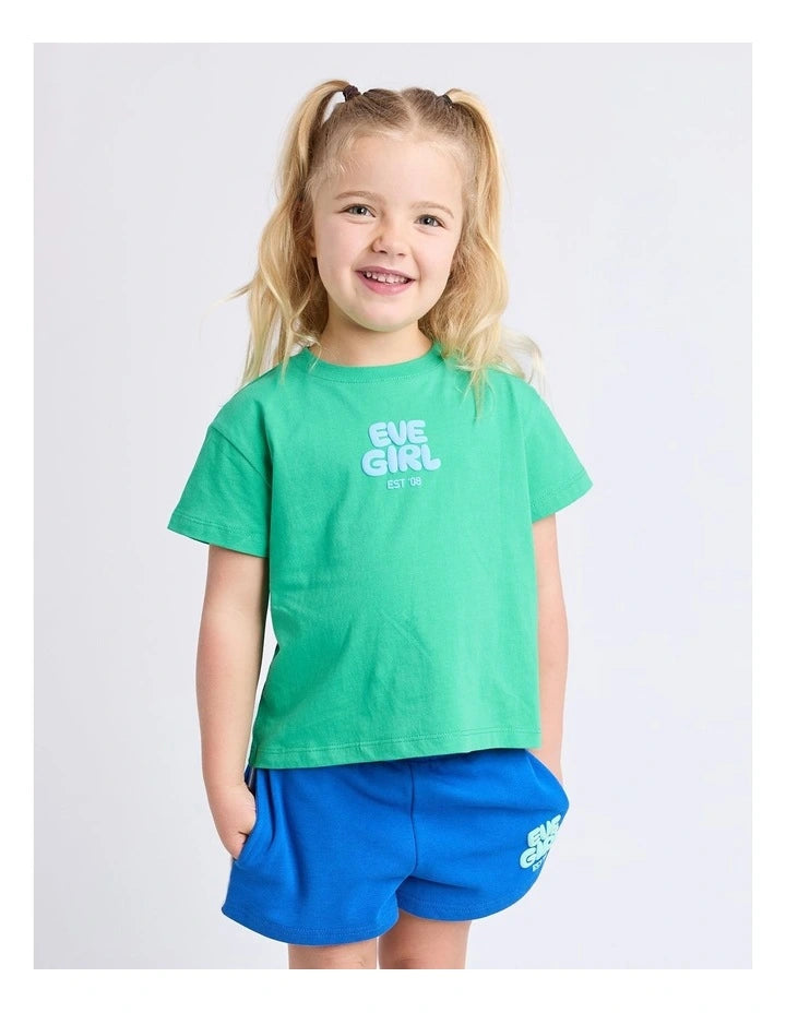 Eve Girl Sports Club Tee - Green - Kids