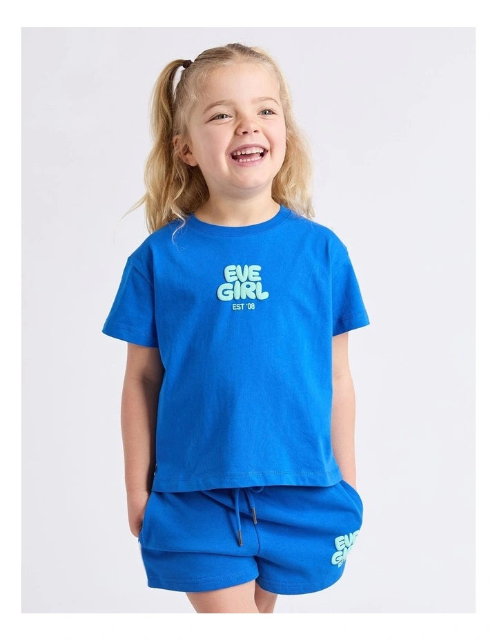 Eve Girl Sports Club Tee - Cobalt