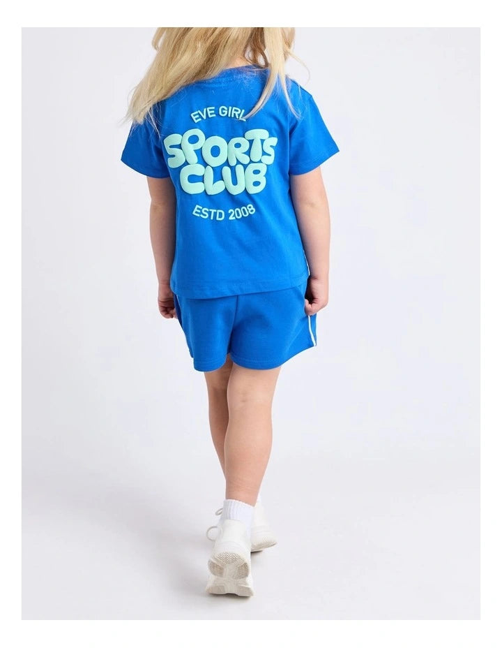 Eve Girl Sports Club Tee - Cobalt (view 3)