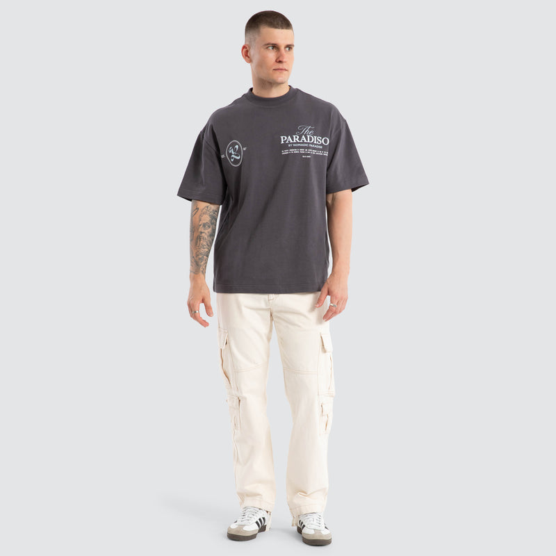 Monogram Street Tee - Charcoal