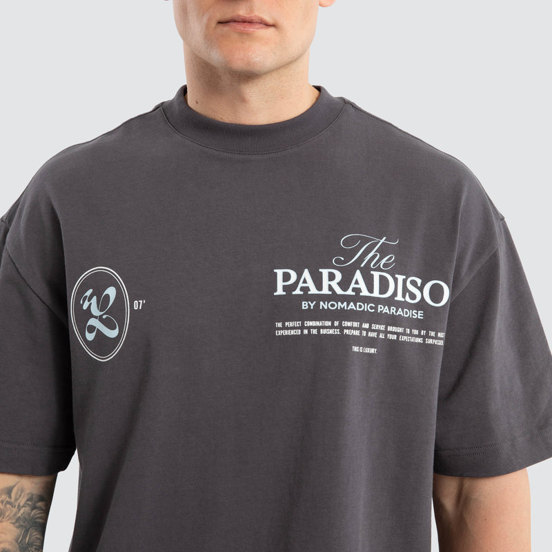 Monogram Street Tee - Charcoal