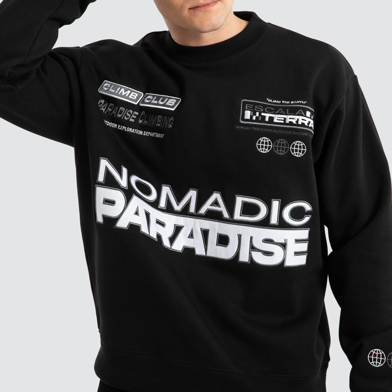 Hike Crew Neck Sweater - Jet Black