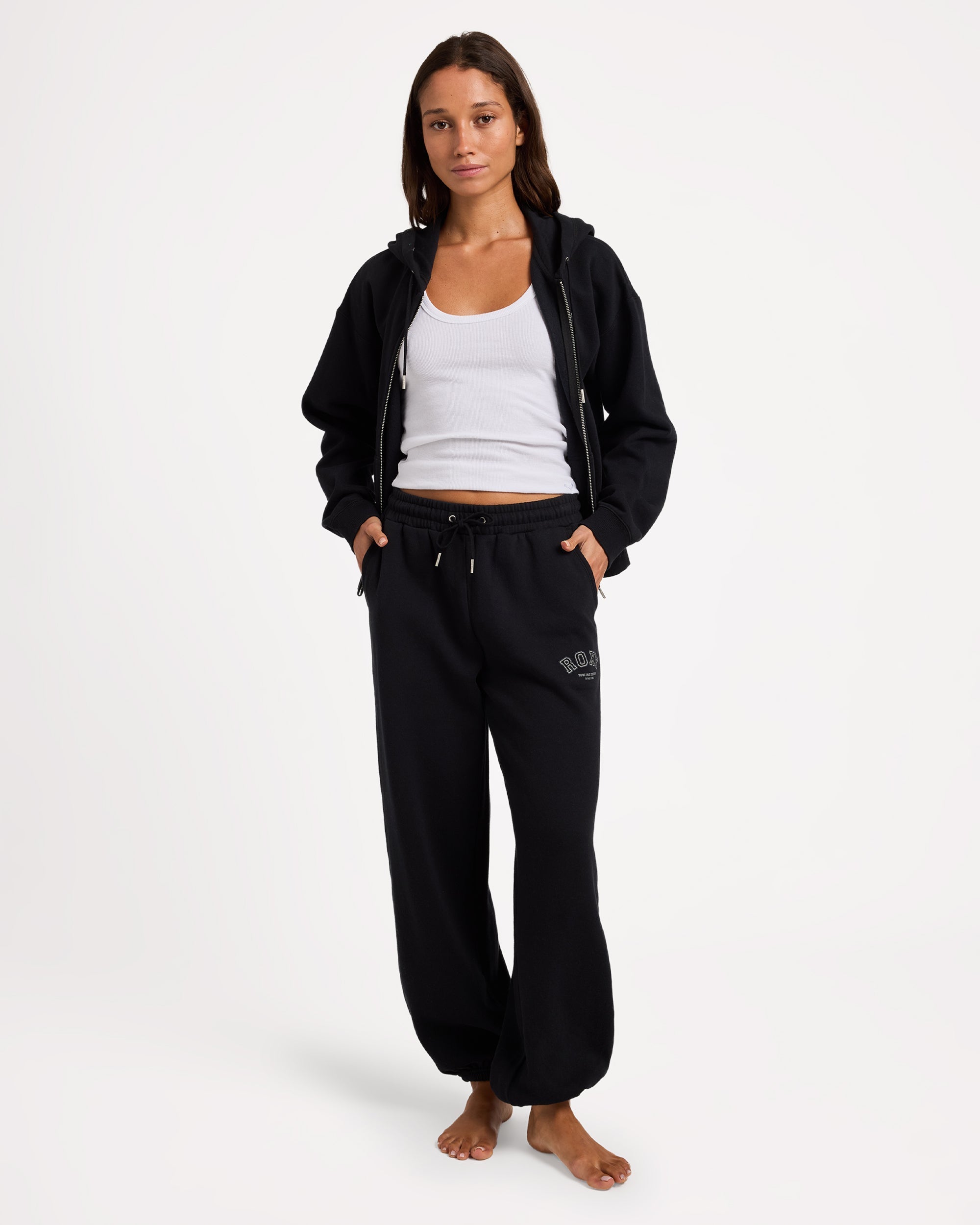 Roxy Dreamy Days Trackie Pant Black - front view
