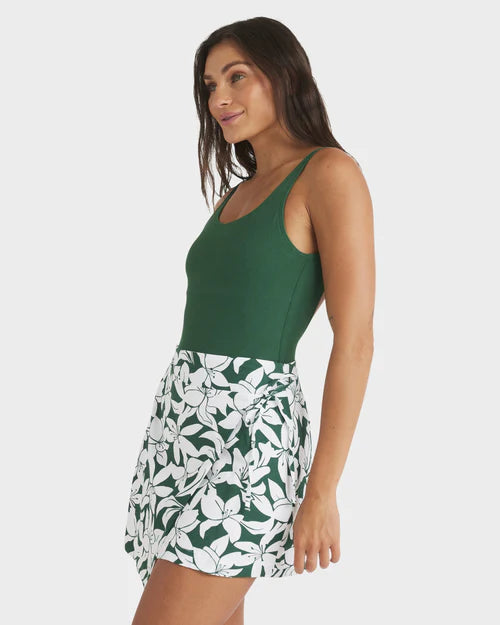 Khloe Wrap Mini Skirt - Evergreen