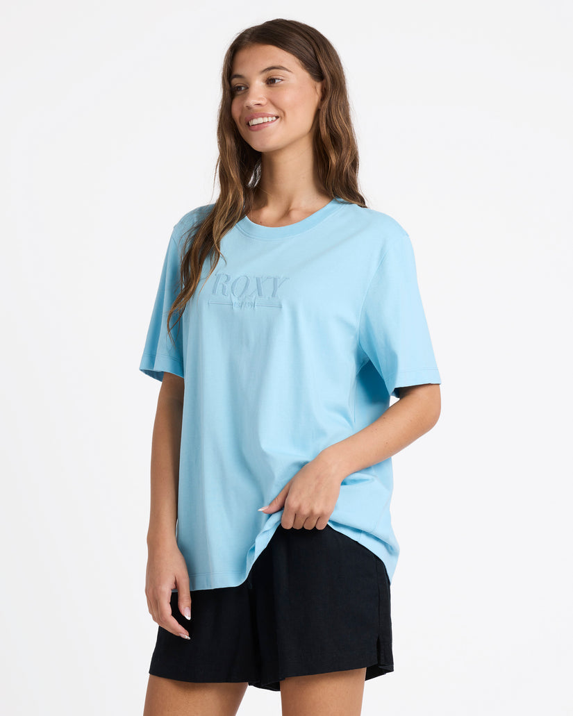 Roxy Sweet Life T-Shirt - Sky Blue (view 3)