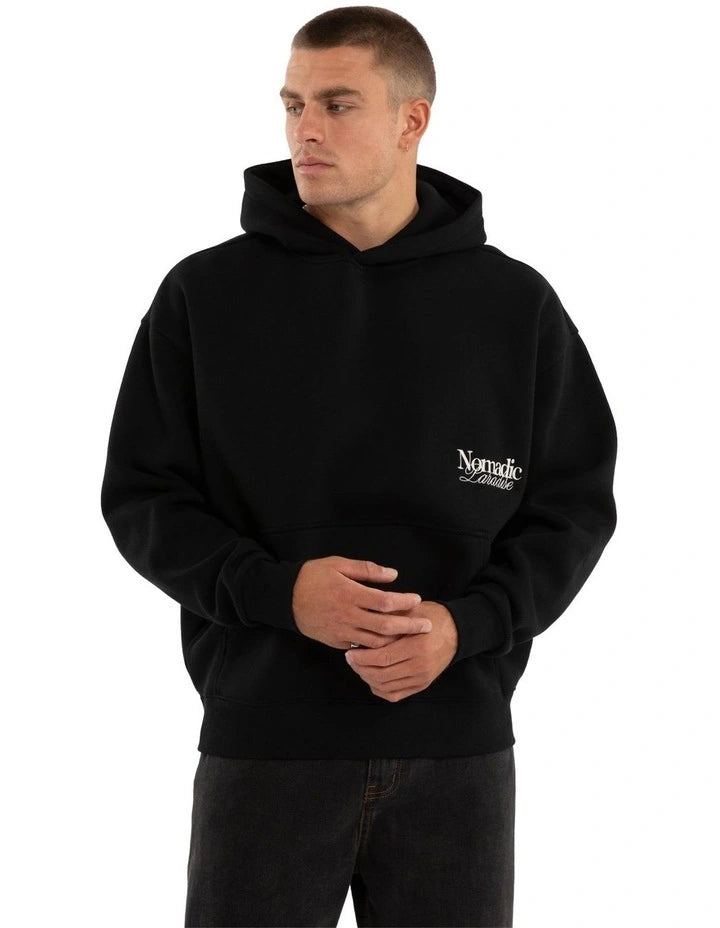 Nomadic Retreat Oversized Hoodie - Black