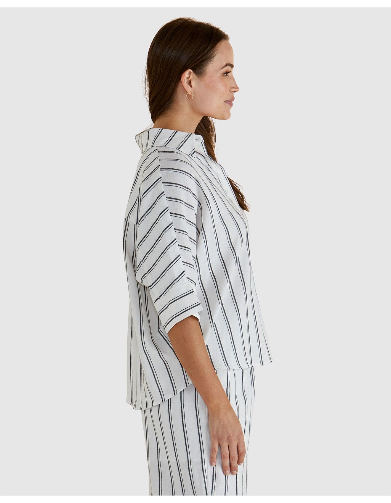 Lynwood Shirt - Black / White Stripe