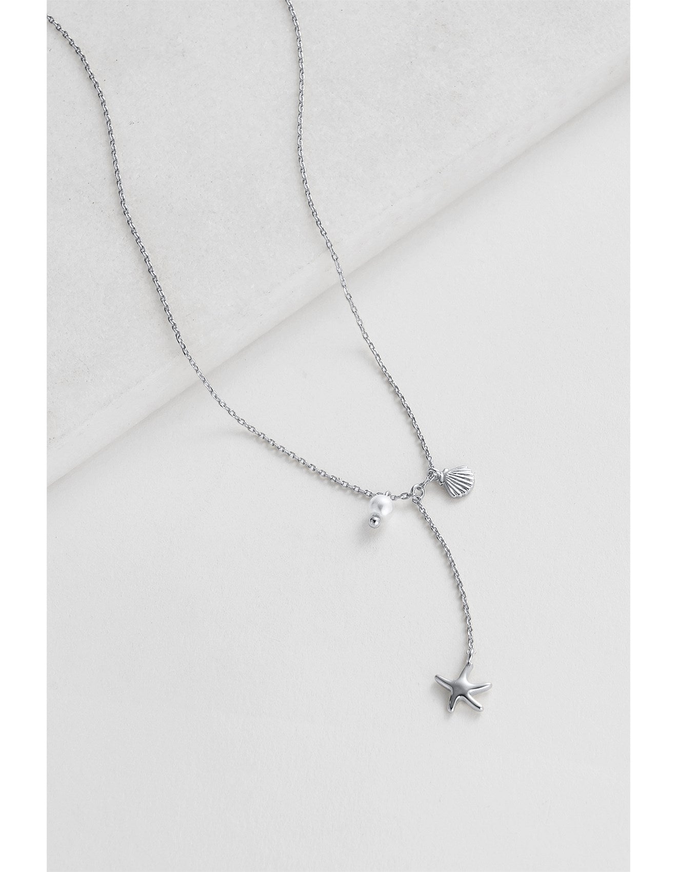 Zafino Starfish Mini Necklace - Silver (view 2)