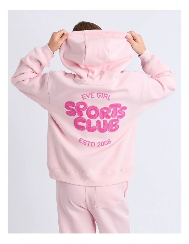 Eve Girl Sports Club Hoodie - Pale Pink (view 2)