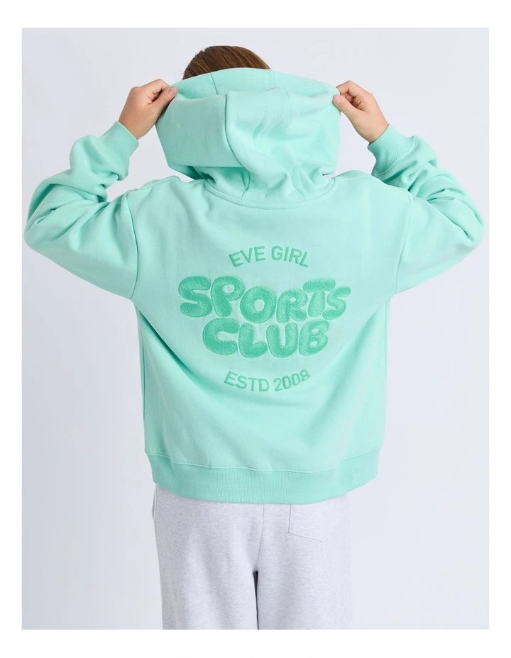 Eve Girl Sports Club Hoodie - Mint (Kids Sizes 3-7) (view 2)