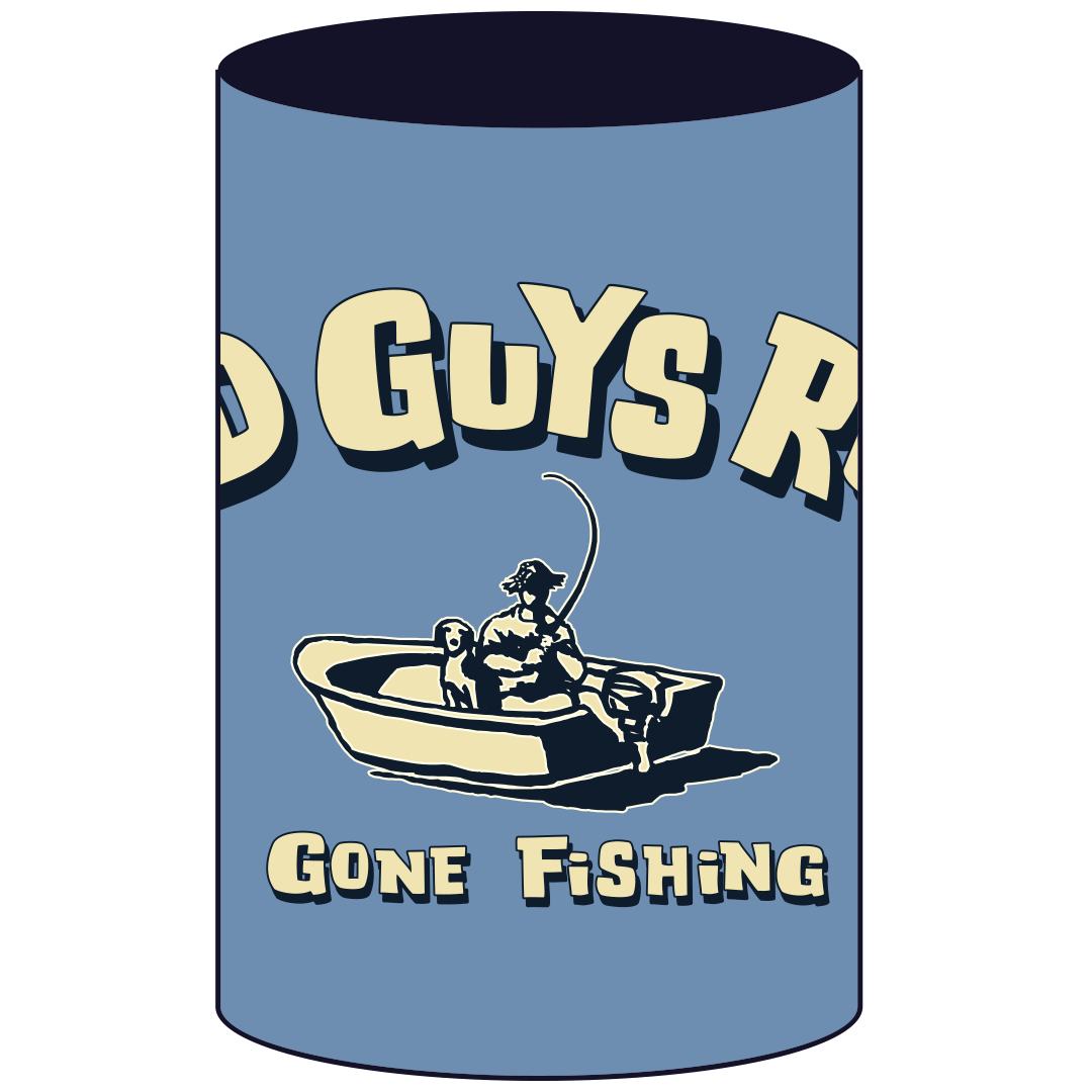 Old Guys Rule Gone Fishing stubby holder