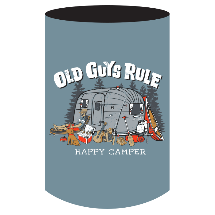 Old Guys Rule Happy Camper stubby holder