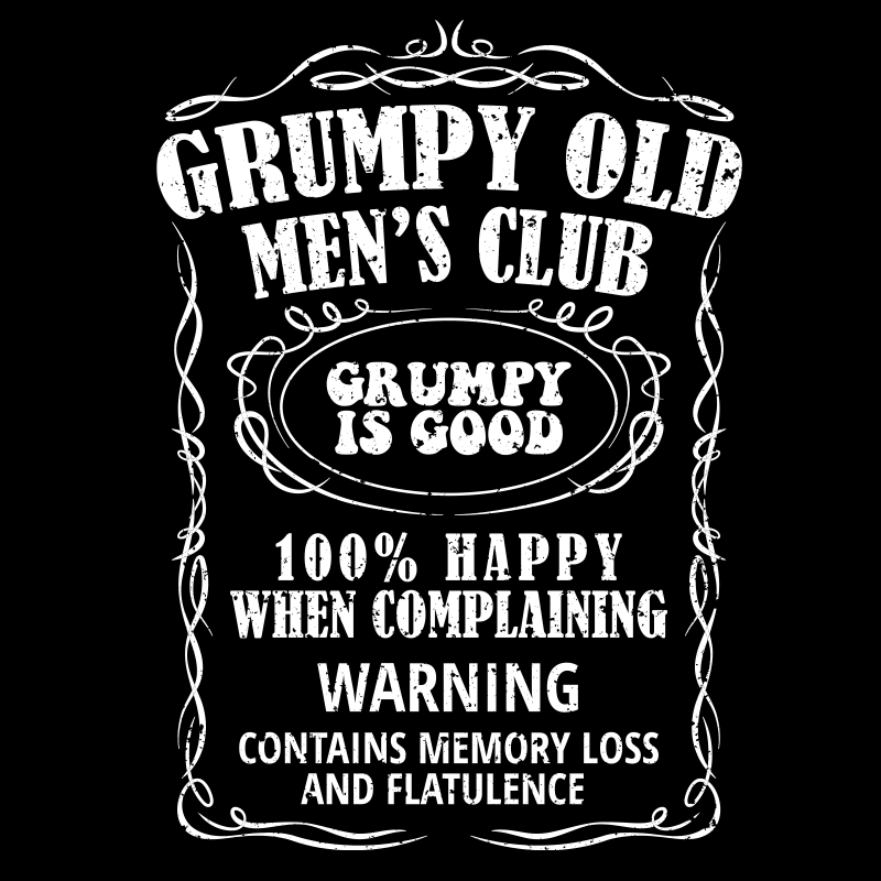 Grumpy Is Good Grumpy Old Mens Club tee print detail
