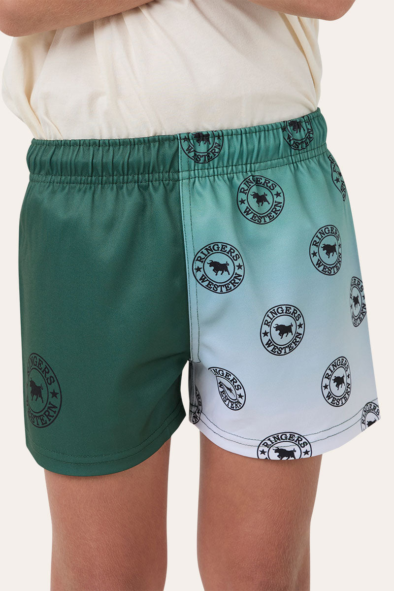 Ringers Western Signature Bull Kids Footy Short Pine front