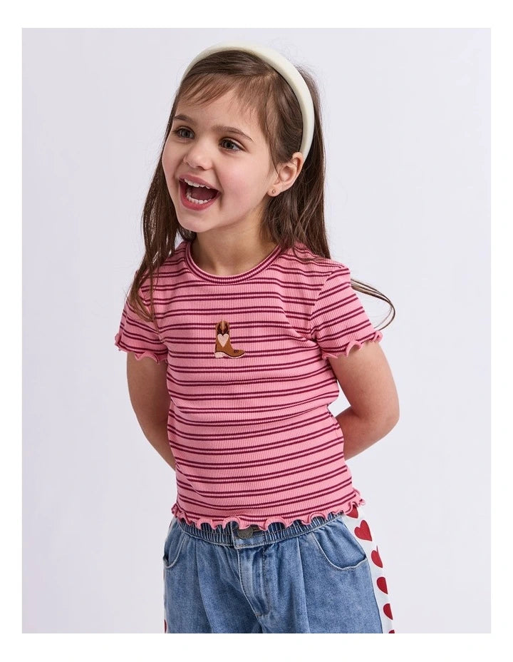 Freya Rib Tee - Pink