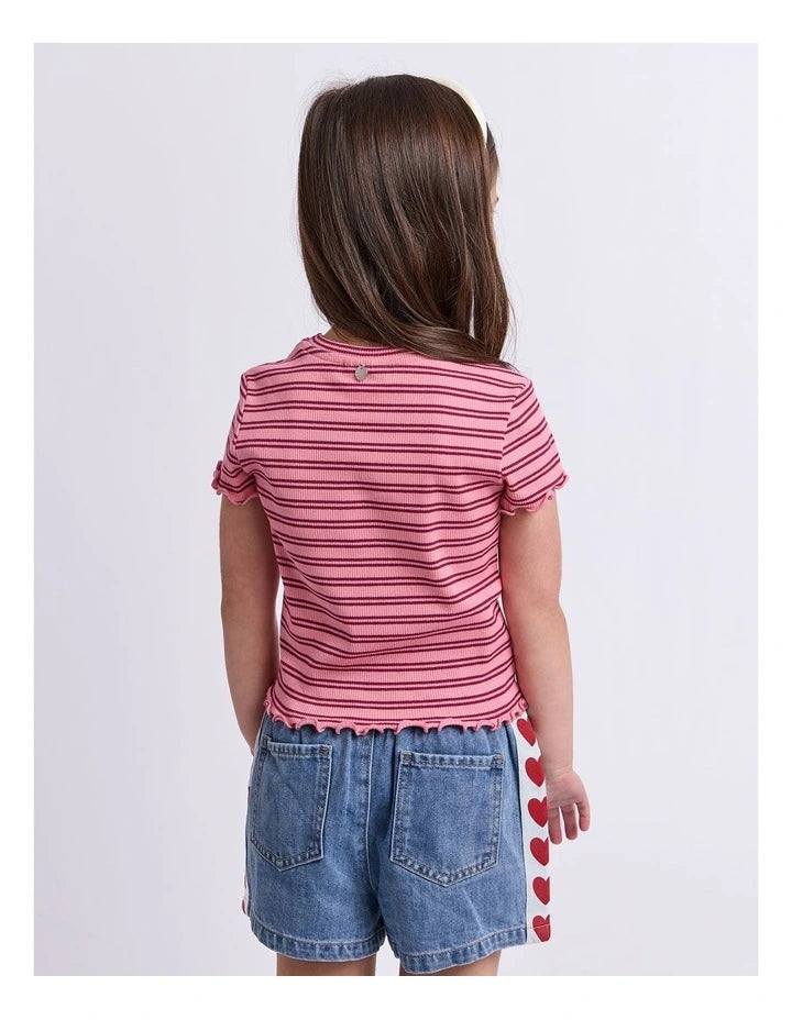 Freya Rib Tee - Pink