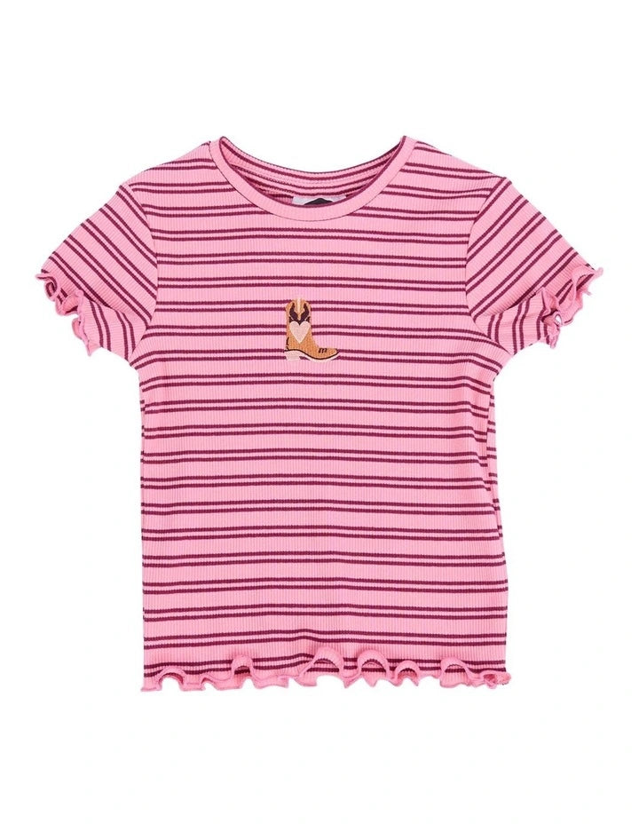 Freya Rib Tee - Pink