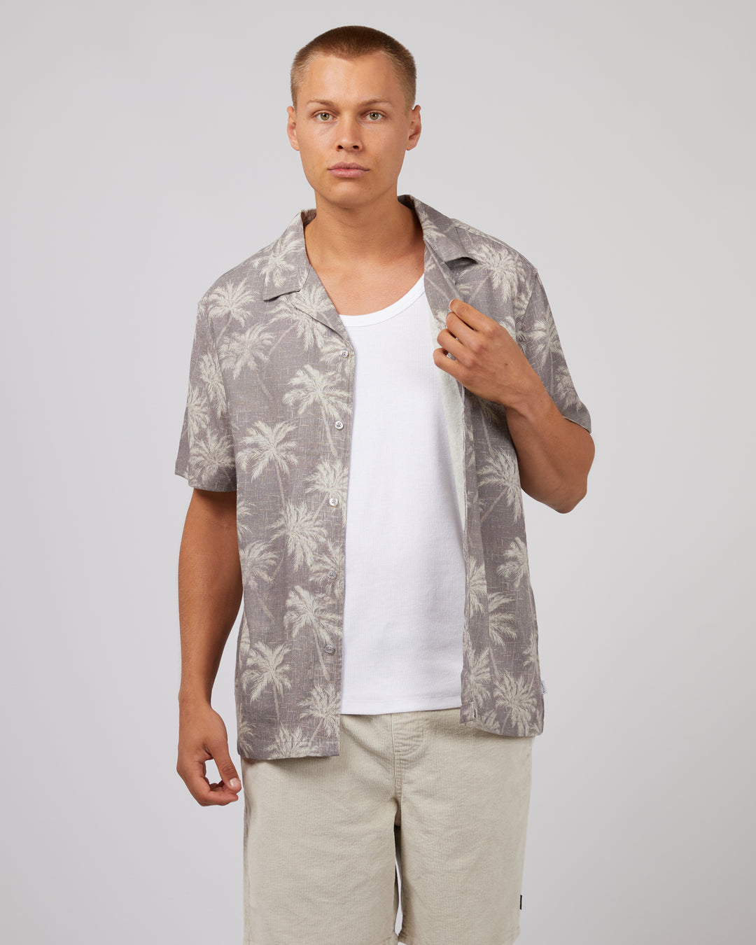 Silent Theory Spike Palm Shirt - Grey
