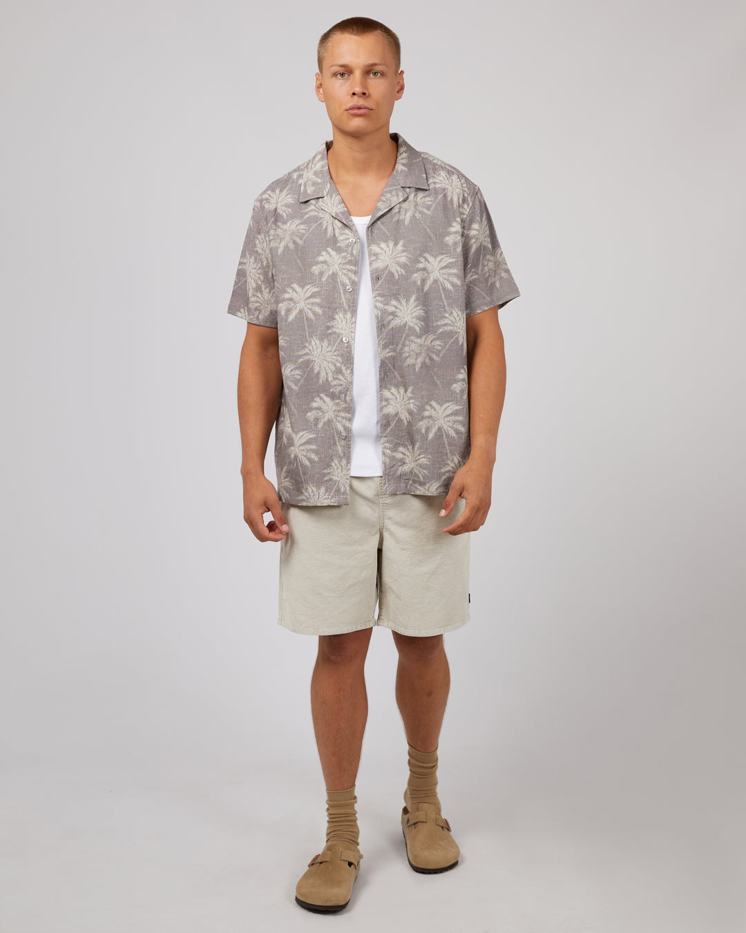 Spike Palm Shirt - Grey