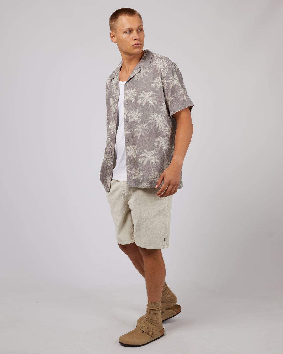 Spike Palm Shirt - Grey