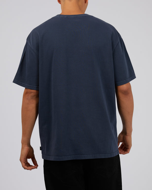 Classic Embroidered Tee - Navy