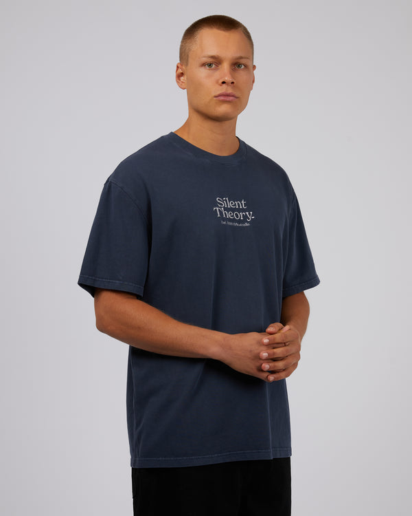 Classic Embroidered Tee - Navy