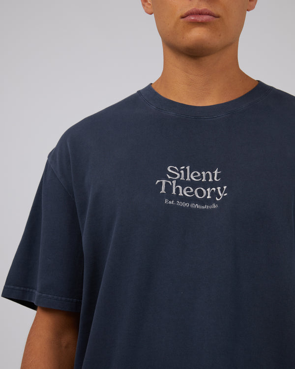 Classic Embroidered Tee - Navy