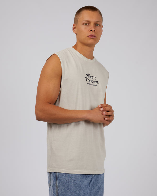 Classic Embroidered Muscle - Grey