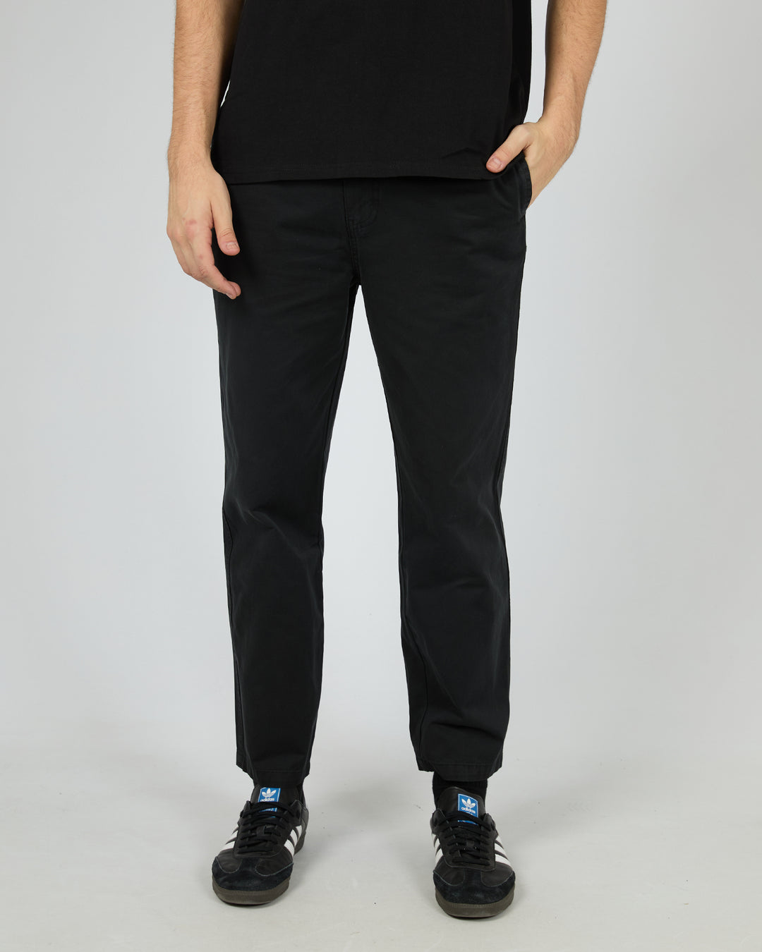 Silent Theory Relaxed Straight Chino - Black (view 2)