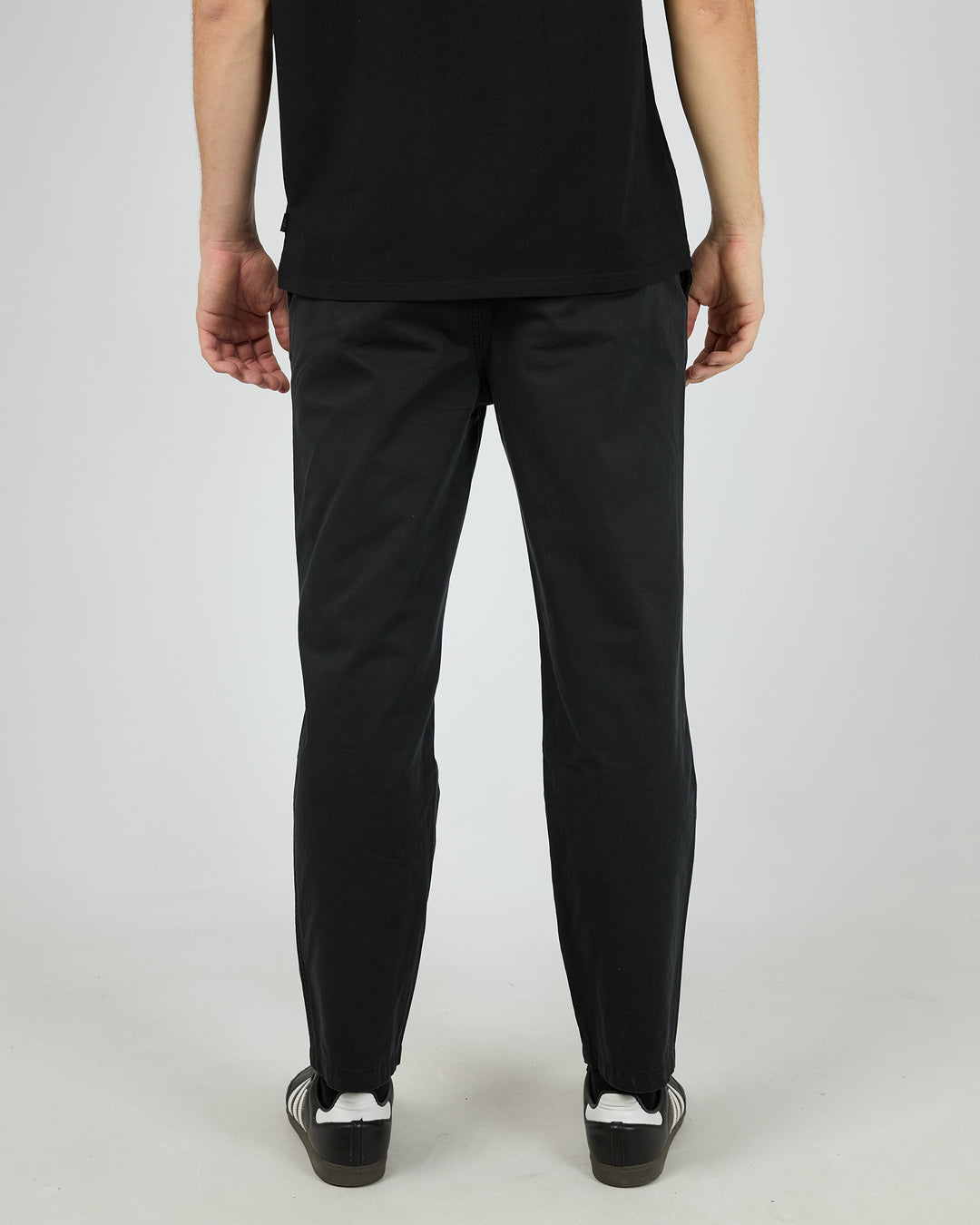 Silent Theory Relaxed Straight Chino - Black (view 3)