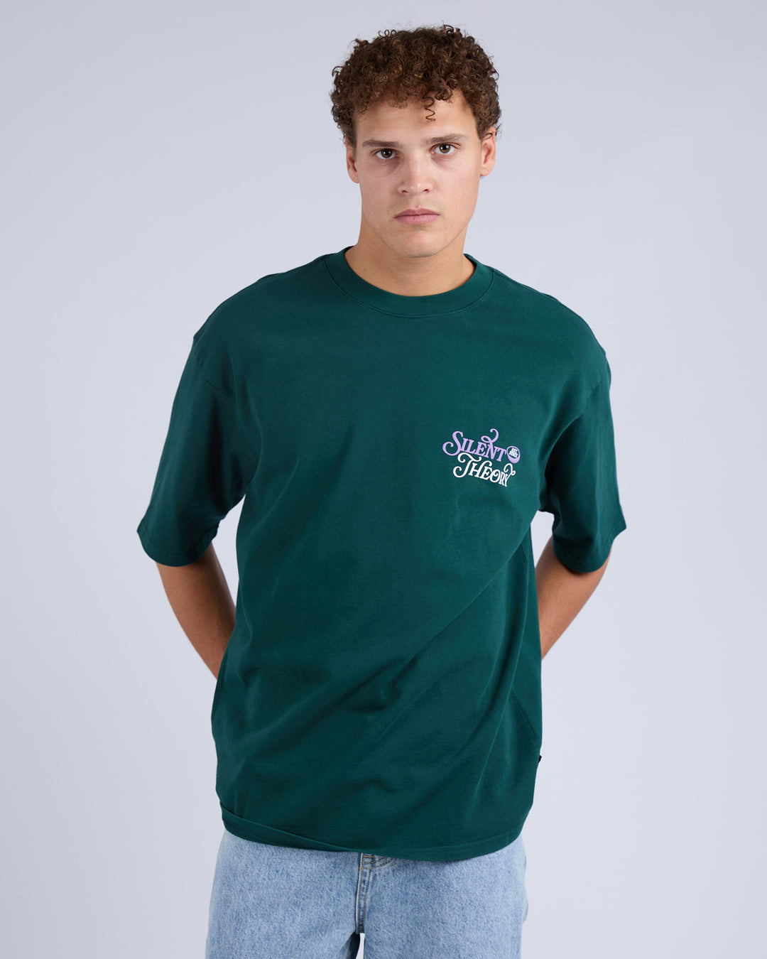 Silent Theory League Box Tee - Pine (view 2)