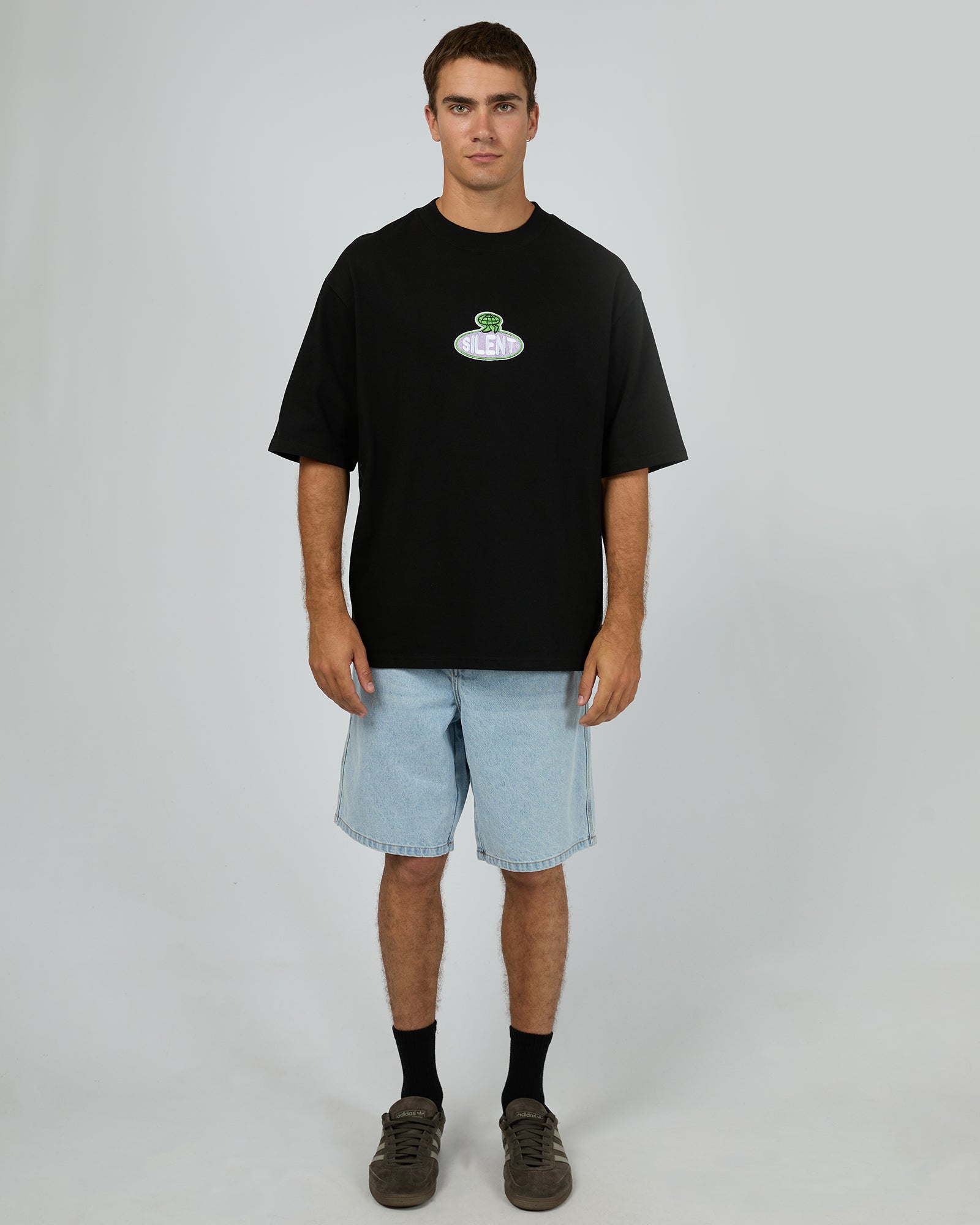 Silent Theory World Box Tee Black - back view