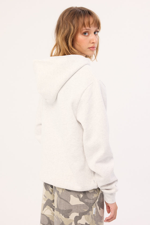 Essentials Oversized Hooded Fleece - Ecru Marle