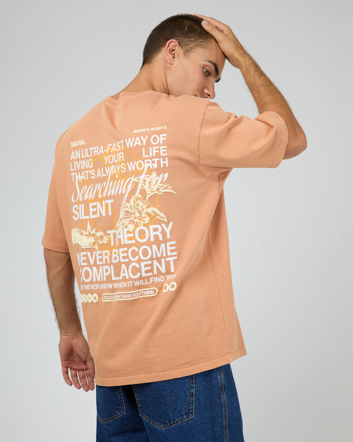 Silent Theory Complacent Box Tee - Orange (view 3)