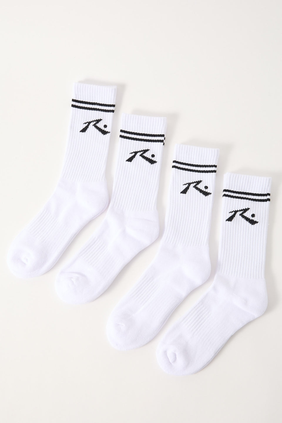 Rusty Comp Mid Calf 4-Sock Pack - White