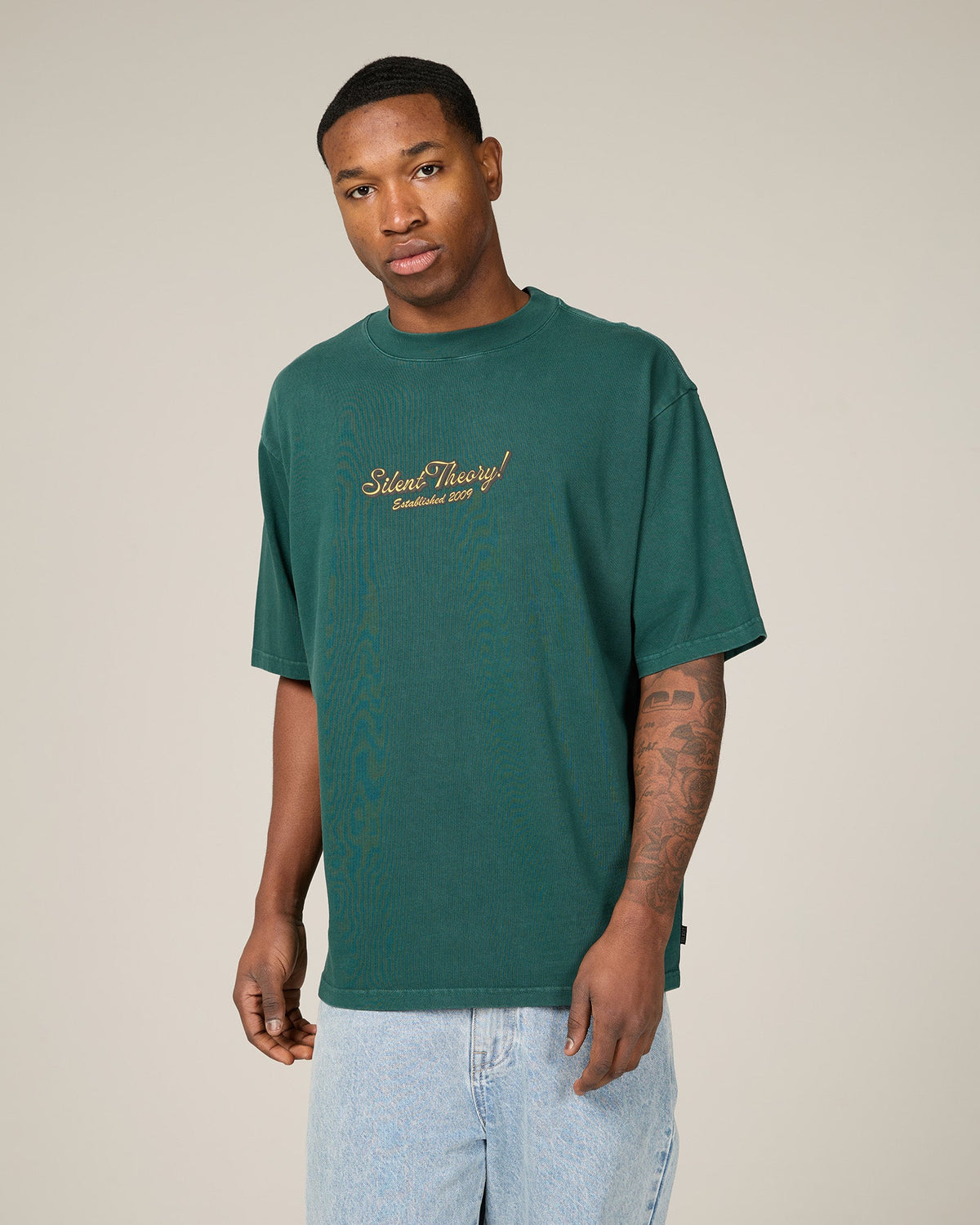 Silent Theory Pull Up A Chair Tee Green back
