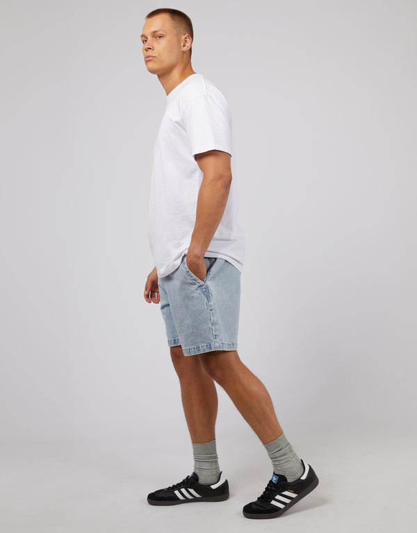 Rider Denim Short - Bleach Blue