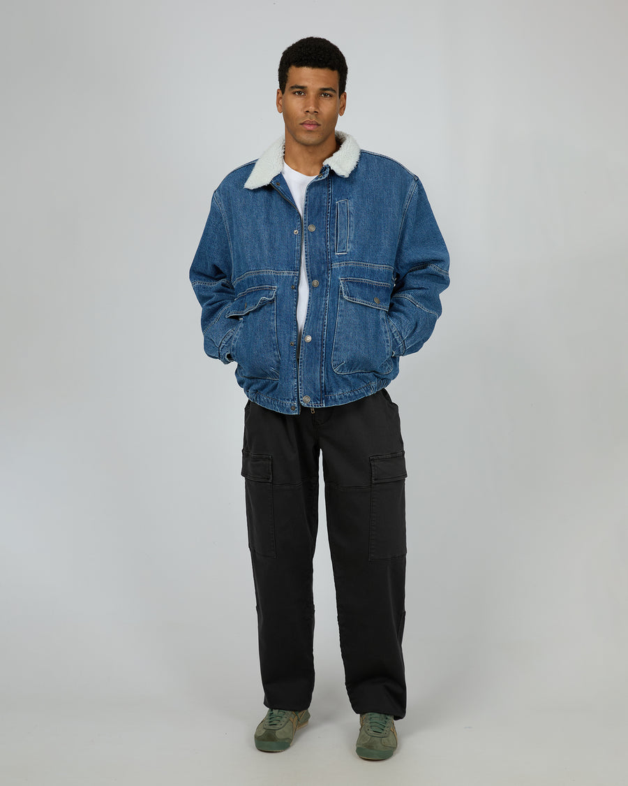 Silent Theory Harry Sherpa Jacket - Blue (view 2)