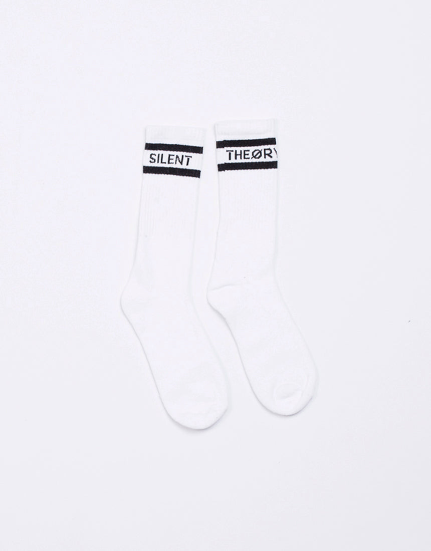 Silent Theory Crew Sock 3 Pack White detail