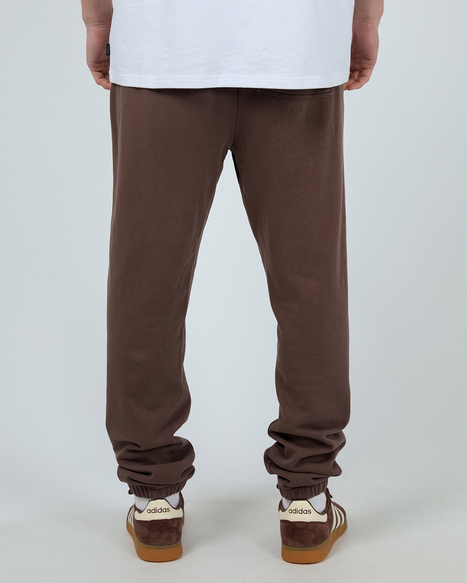 Silent Theory Essential Theory Track Pant in chocolate - back