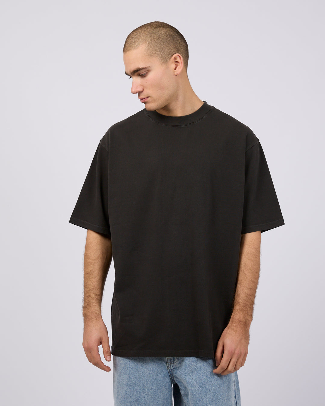 Heavy Weight Tee - Washed Black - Catani Clothing