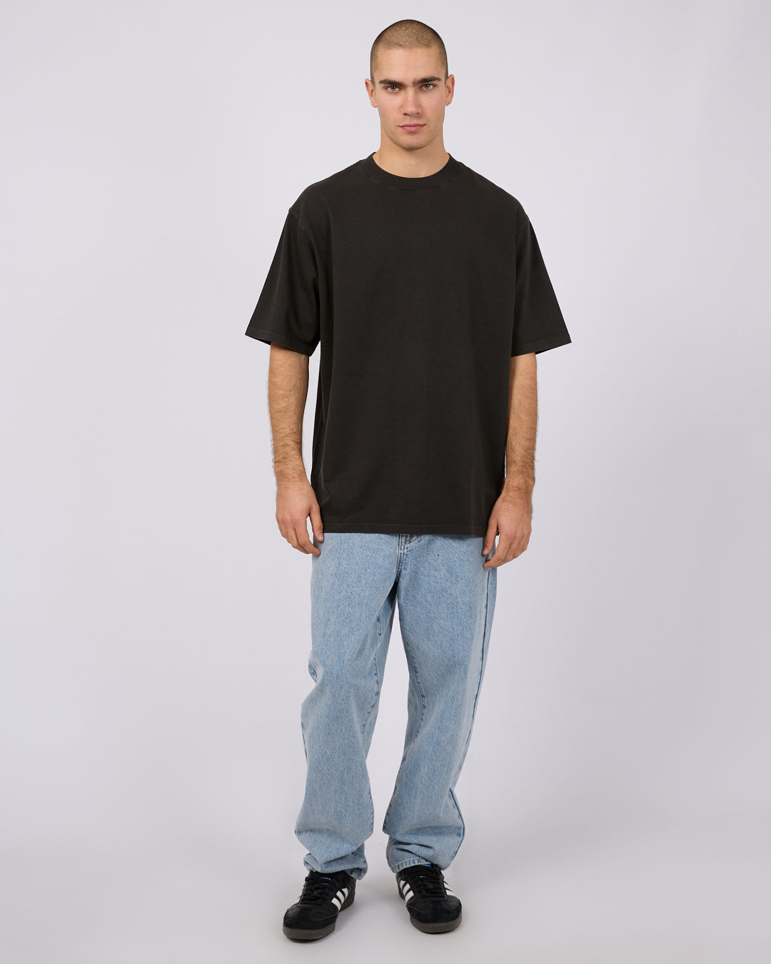 Heavy Weight Tee - Washed Black - Catani Clothing