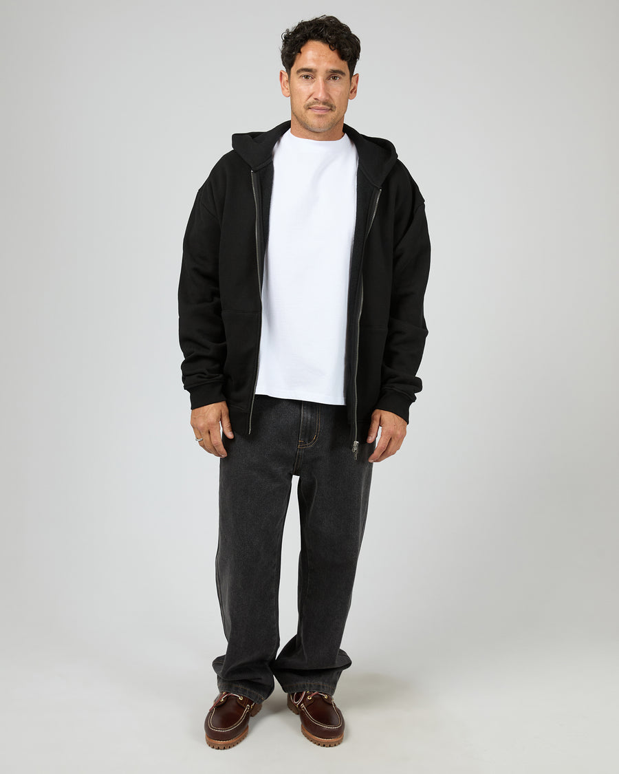 Silent Theory Box Zip Hoodie - Black (view 2)