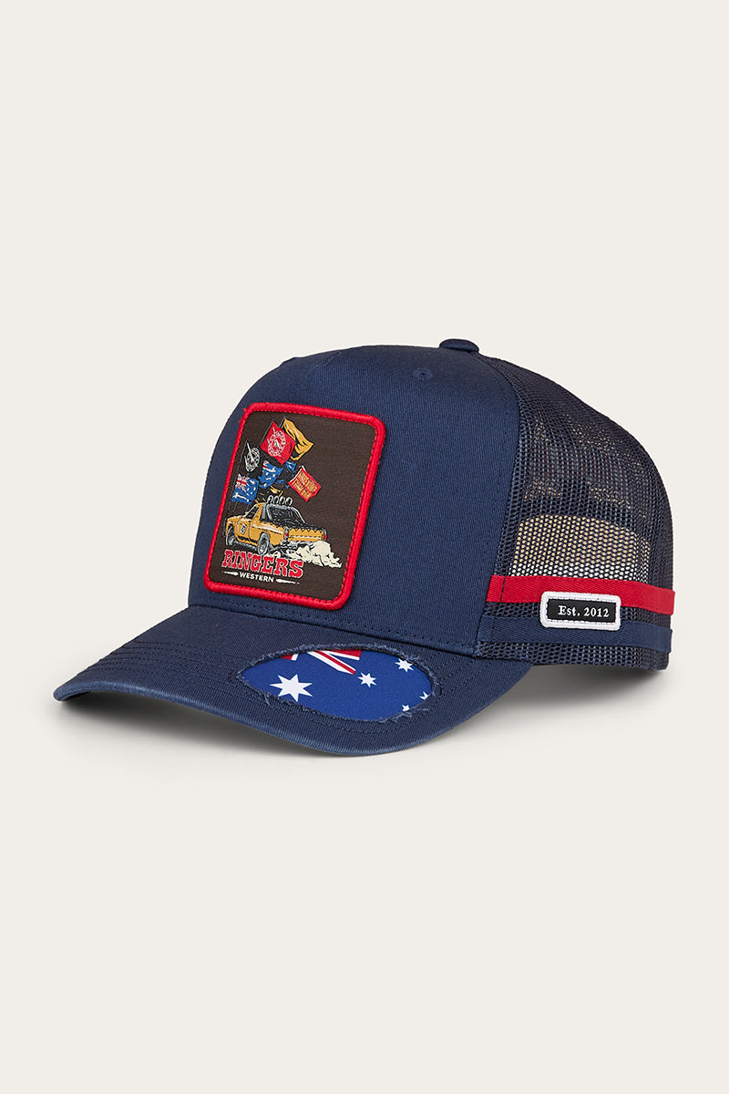 Ringers Western Ute Flag Deep Fit Trucker Cap - Navy / Red (view 2)