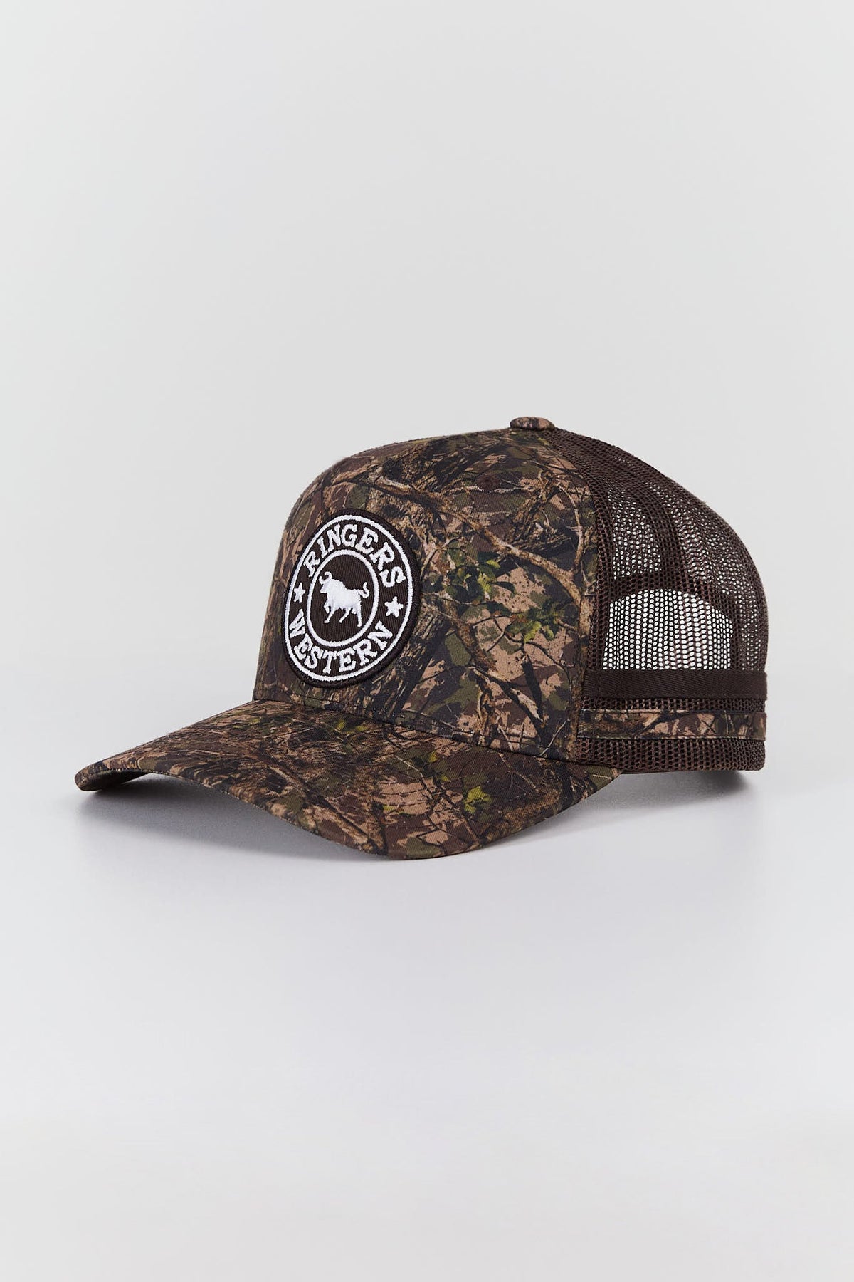 Ringers Western McCoy Trucker Cap Origin in camo and brown
