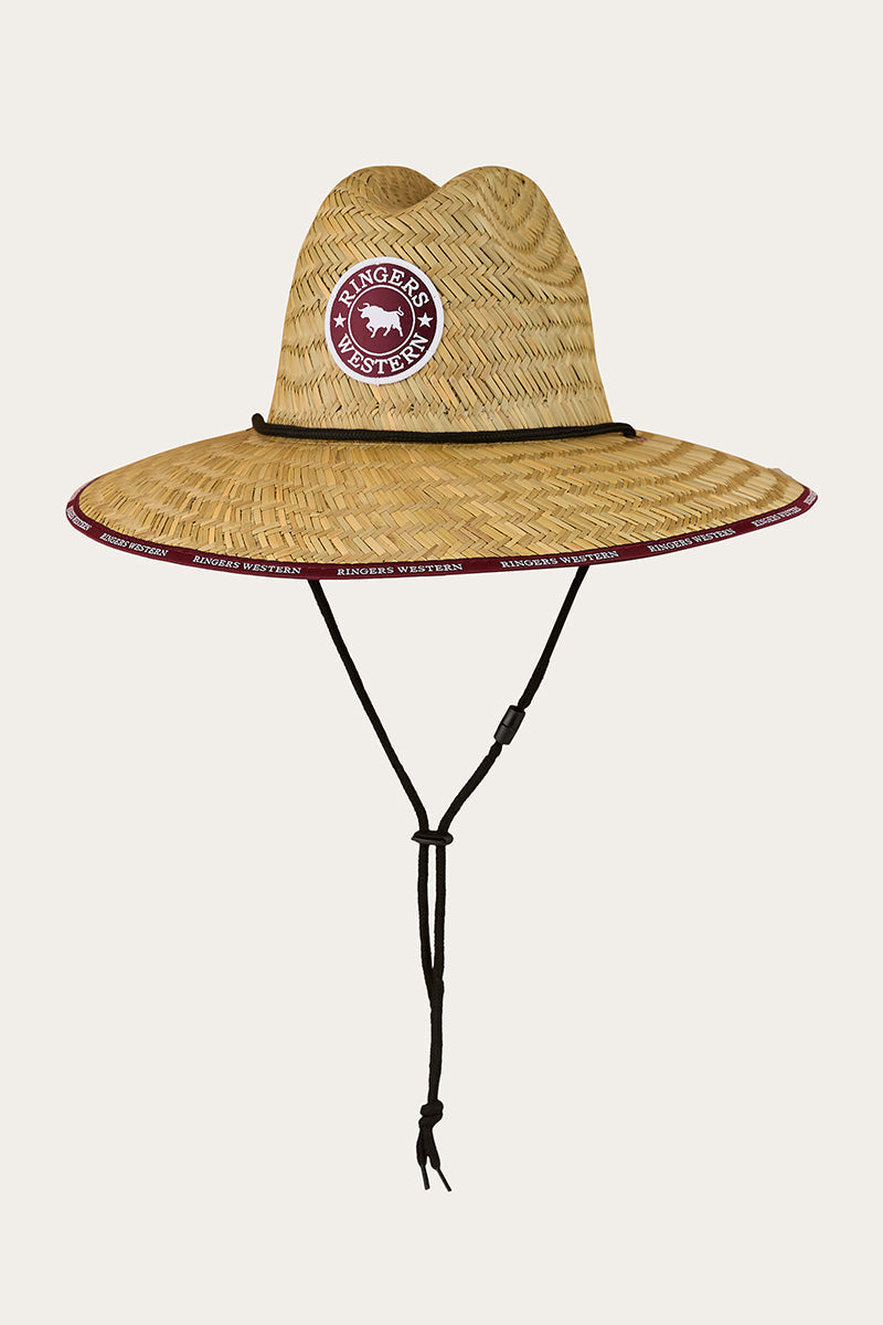Ringers Western Paddy Straw Hat Burgundy