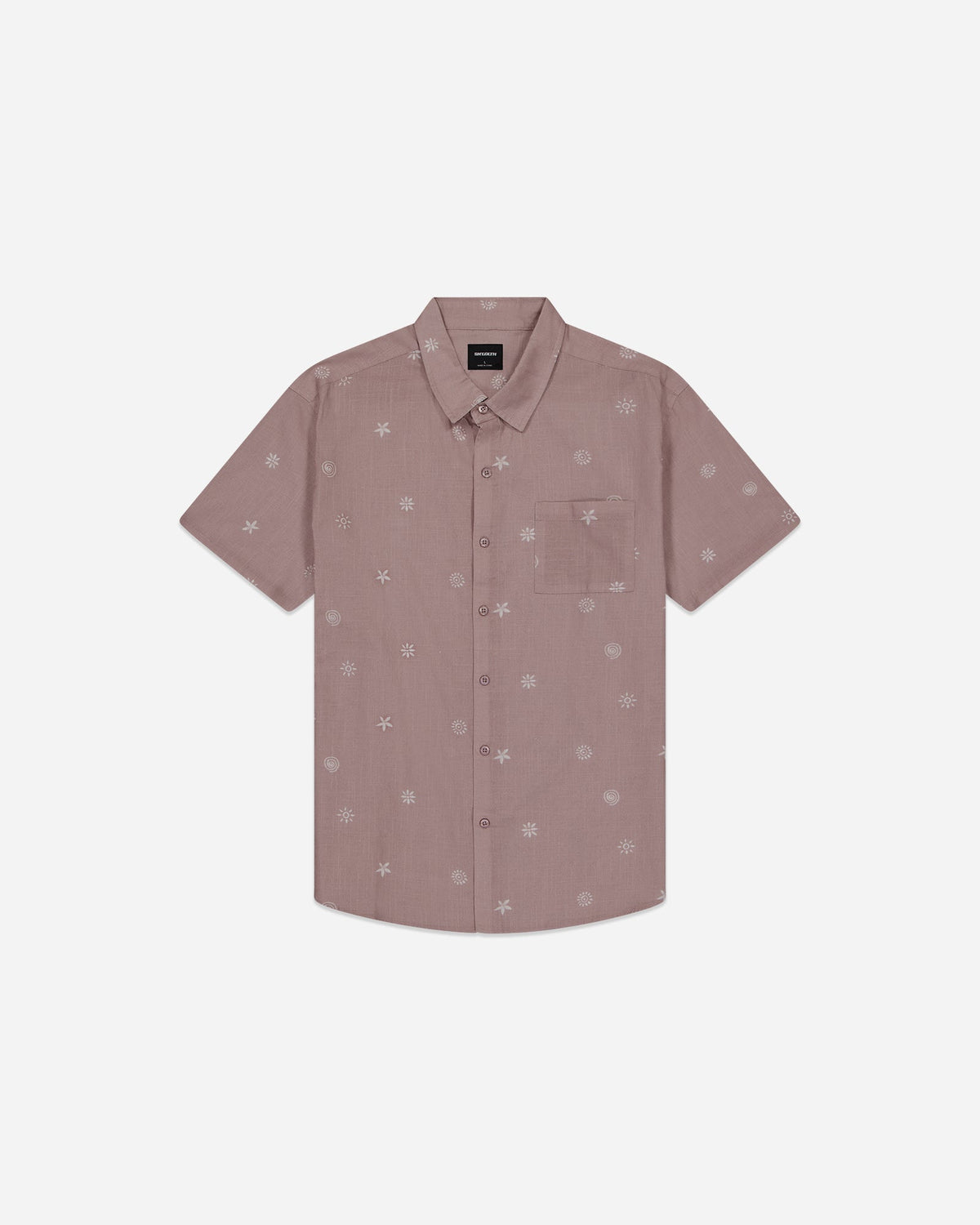 St Goliath Bribie short sleeve shirt in fawn, front view